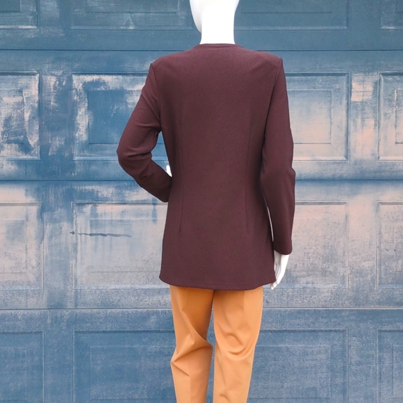 ALLEN SAMO LADIES VINTAGE METAL ACCENTED  LUXURY SWEATER JACKET (USA) - Picture 9 of 17